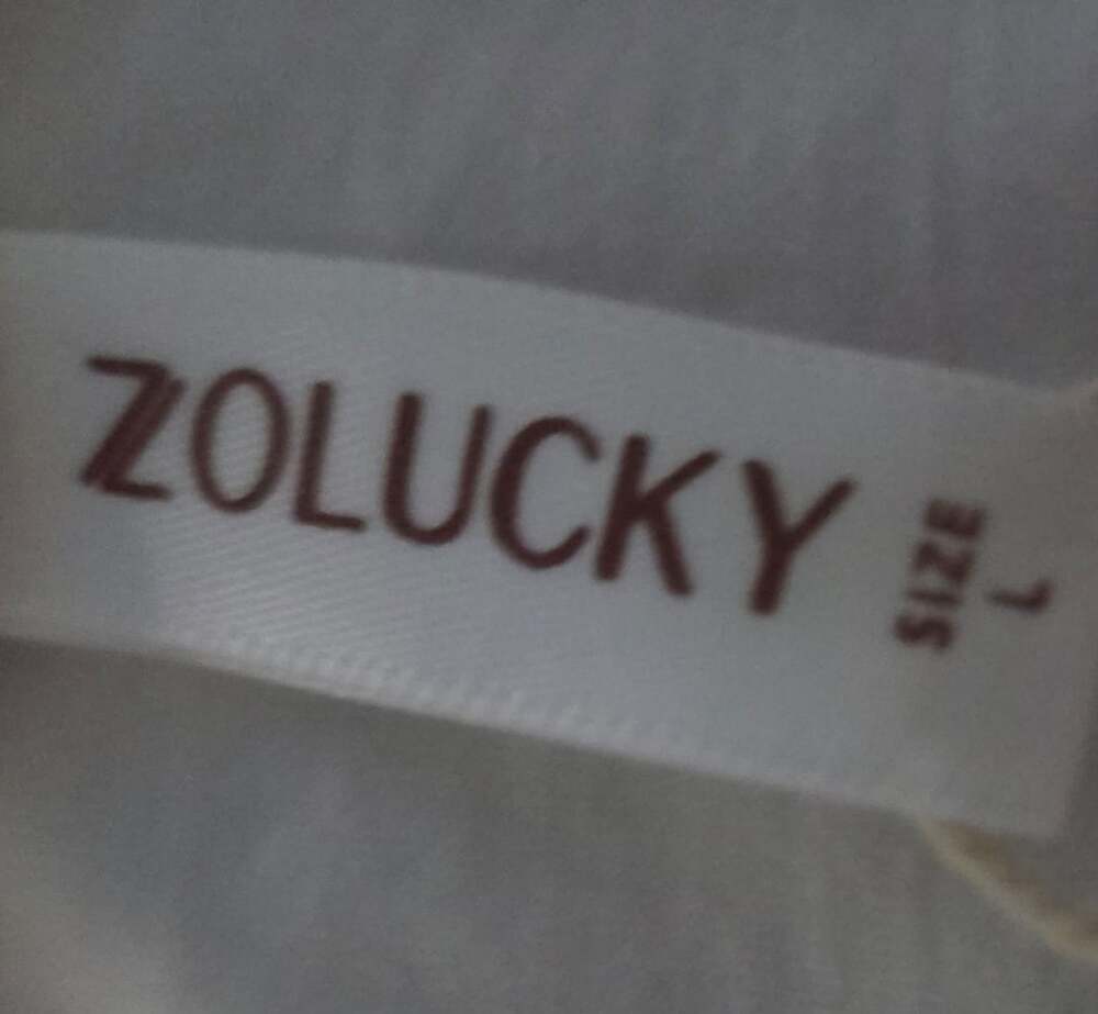 Zolucky Christmas Long Sleeve Top Size L White Red Snowflake - Picture 2 of 5